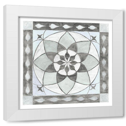 Soft Translucent Tile III White Modern Wood Framed Art Print by Henderson, Charity