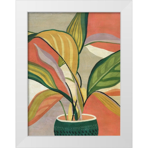 Potted Bird of Paradise White Modern Wood Framed Art Print by Robinson, Carol