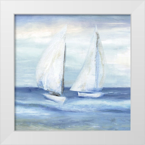 Seaside Escape II White Modern Wood Framed Art Print by Dunlap, Marilyn