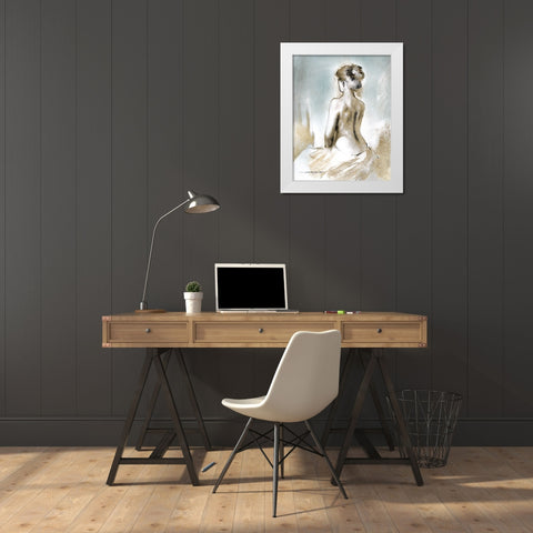 Figure in Golden Light II White Modern Wood Framed Art Print by Orme, E. Anthony