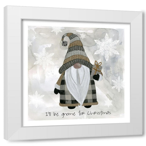 Gnome Friends III White Modern Wood Framed Art Print by Finn, Livi