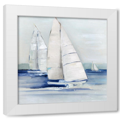 Close Sail I White Modern Wood Framed Art Print by Swatland, Sally