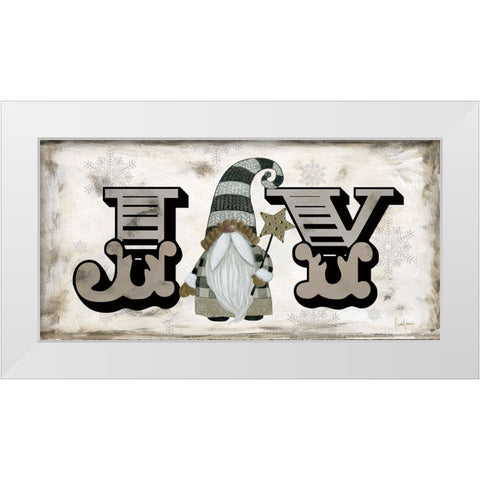 Winter Wonderland Friends Joy White Modern Wood Framed Art Print by Finn, Livi