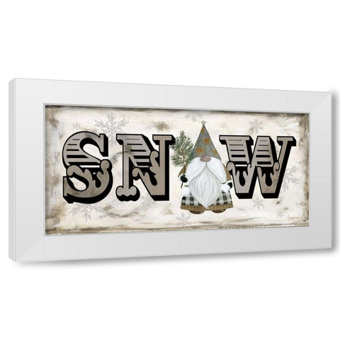 Winter Wonderland Friends Snow White Modern Wood Framed Art Print by Finn, Livi