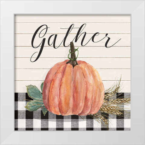 Harvest Gather White Modern Wood Framed Art Print by Finn, Livi