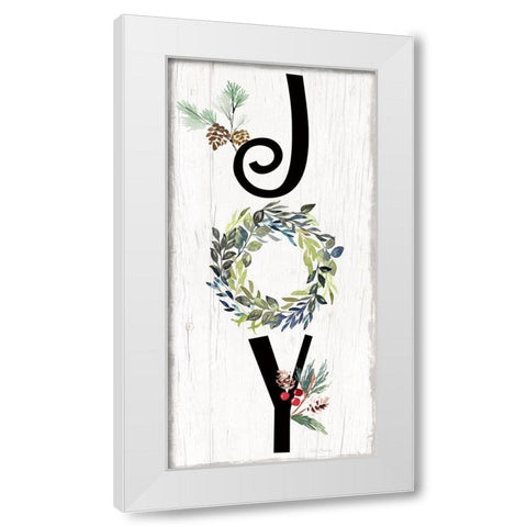 Joy White Modern Wood Framed Art Print by Brockmon, Kristen
