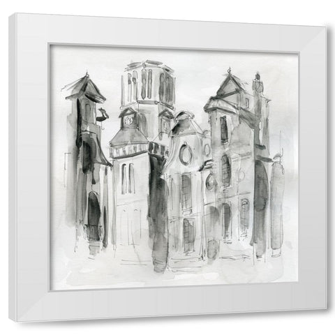 City Sketch I White Modern Wood Framed Art Print by Robinson, Carol