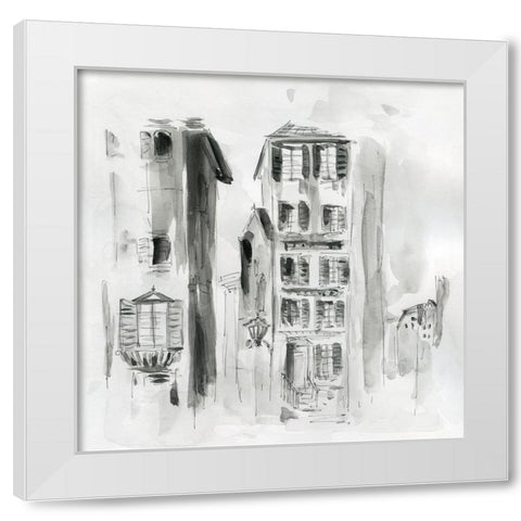 City Sketch II White Modern Wood Framed Art Print by Robinson, Carol