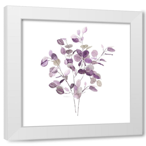 Lavender Leaves I White Modern Wood Framed Art Print by Robinson, Carol