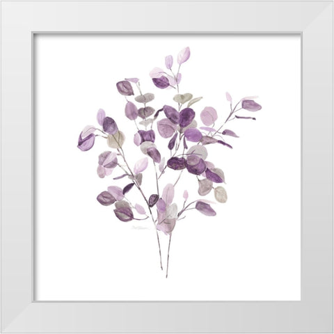 Lavender Leaves I White Modern Wood Framed Art Print by Robinson, Carol