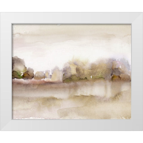 Fall Colors White Modern Wood Framed Art Print by Nan