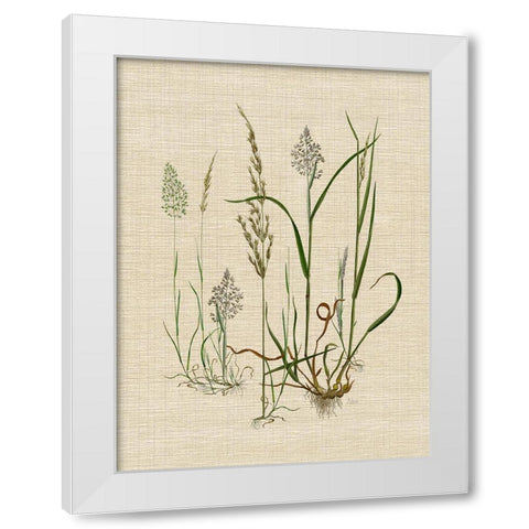 Linen Grassses II White Modern Wood Framed Art Print by Nan