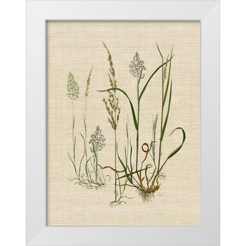 Linen Grassses II White Modern Wood Framed Art Print by Nan