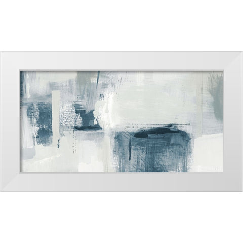Blue Tides White Modern Wood Framed Art Print by Jill, Susan