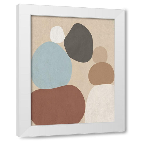 Stone Stacking White Modern Wood Framed Art Print by Jill, Susan