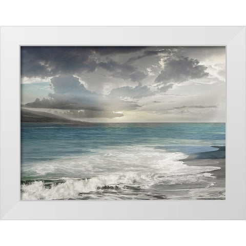 Shimmering Cove White Modern Wood Framed Art Print by Calascibetta, Mike