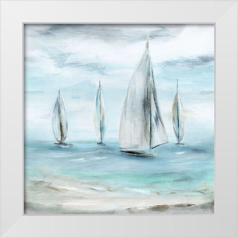 Soft Summer Wind II White Modern Wood Framed Art Print by Dunlap, Marilyn