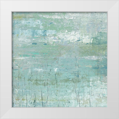 Abstract Watergarden I White Modern Wood Framed Art Print by Robinson, Carol