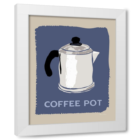 Modern Coffee I White Modern Wood Framed Art Print by Santiago, Daniela