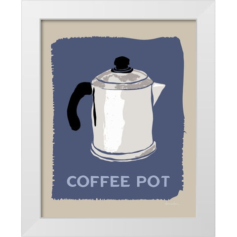 Modern Coffee I White Modern Wood Framed Art Print by Santiago, Daniela