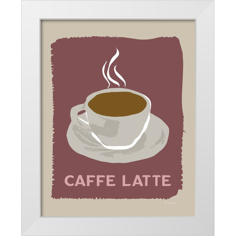 Modern Coffee III White Modern Wood Framed Art Print by Santiago, Daniela