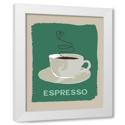 Modern Coffee IV White Modern Wood Framed Art Print by Santiago, Daniela