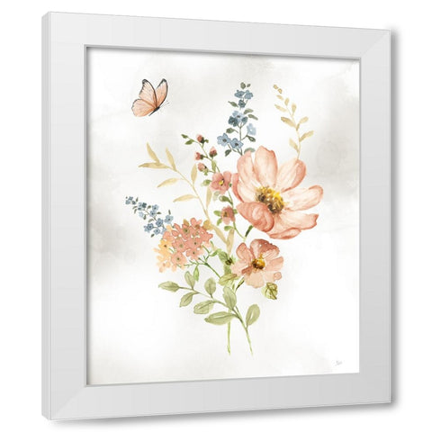 Summer Arrangement I White Modern Wood Framed Art Print by Nan