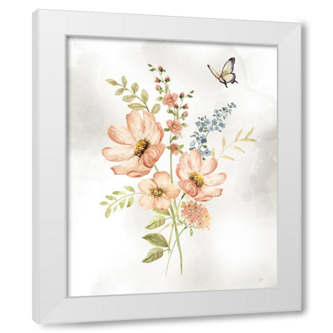 Summer Arrangement II White Modern Wood Framed Art Print by Nan