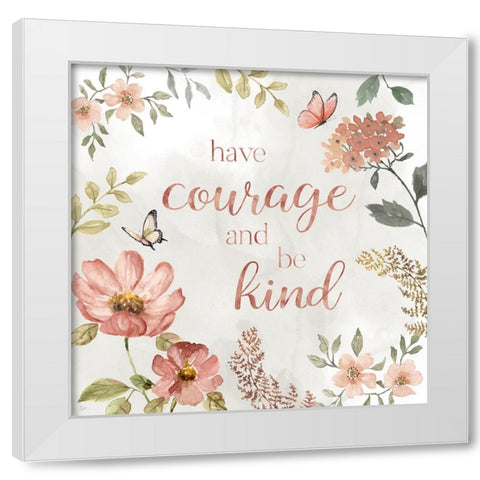 Summer Courage White Modern Wood Framed Art Print by Nan