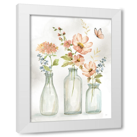 Summer Trio II White Modern Wood Framed Art Print by Nan