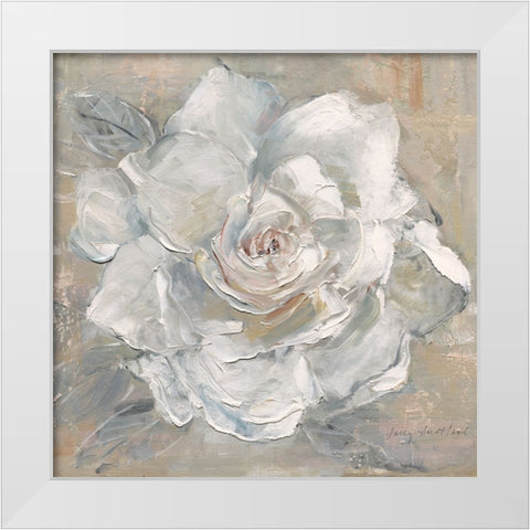 Gardenia Blush White Modern Wood Framed Art Print by Swatland, Sally