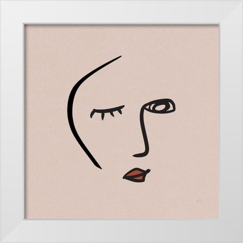A Wink White Modern Wood Framed Art Print by Jill, Susan