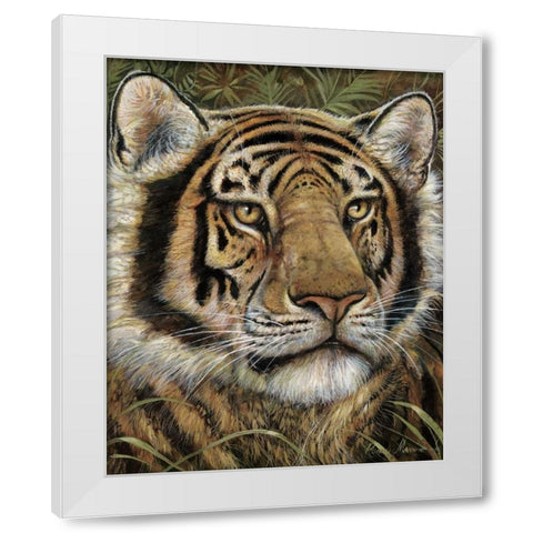 Shadow in Night White Modern Wood Framed Art Print by Manning, Ruane