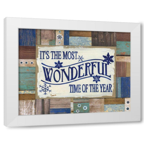 Most Wonderful Time White Modern Wood Framed Art Print by Tava, Janet