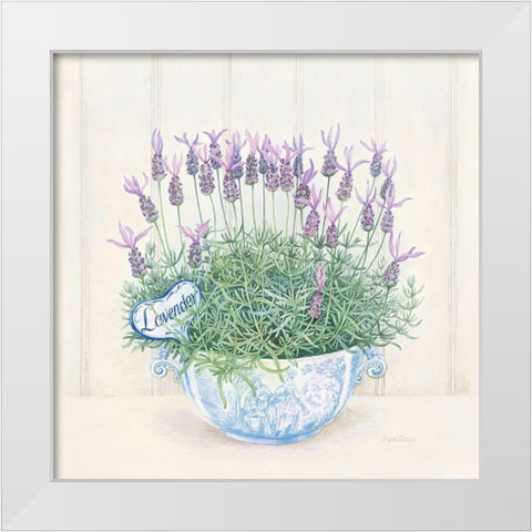 Lavender White Modern Wood Framed Art Print by Searle, Anne