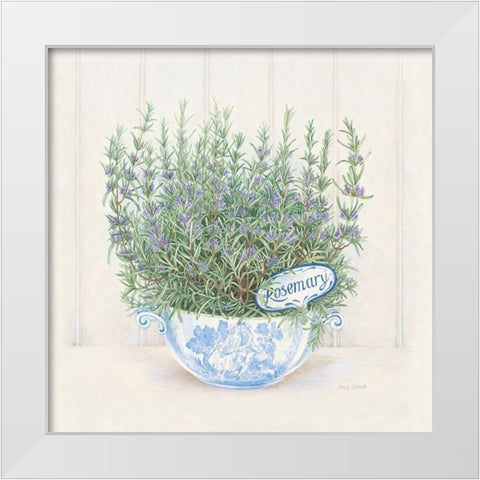 Rosemary White Modern Wood Framed Art Print by Searle, Anne