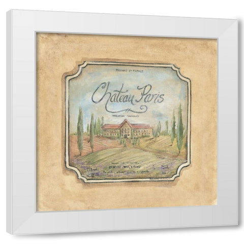 Chateau Paris White Modern Wood Framed Art Print by McRostie, Kate