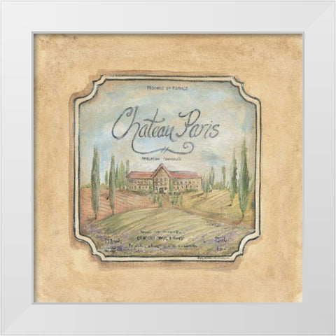 Chateau Paris White Modern Wood Framed Art Print by McRostie, Kate