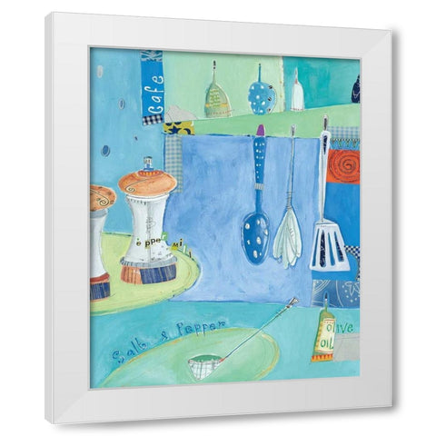 Kitchen Collage III White Modern Wood Framed Art Print by Pope, Kate and Elizabeth