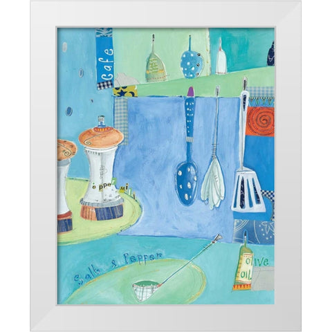 Kitchen Collage III White Modern Wood Framed Art Print by Pope, Kate and Elizabeth