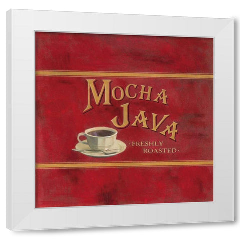 Mocha Java White Modern Wood Framed Art Print by Alderson, Lisa