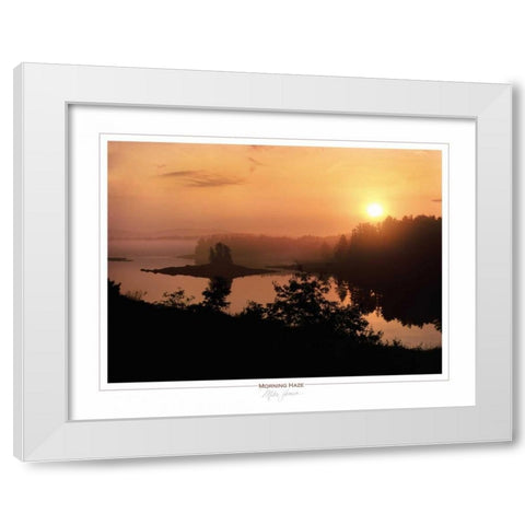 Morning Haze White Modern Wood Framed Art Print by Jones, Mike