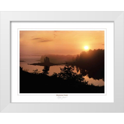 Morning Haze White Modern Wood Framed Art Print by Jones, Mike