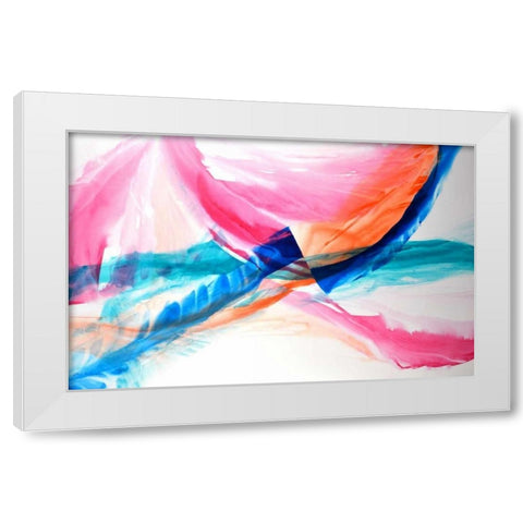 Convergence White Modern Wood Framed Art Print by Segrest, Jane