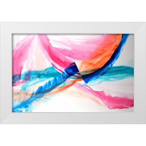 Convergence White Modern Wood Framed Art Print by Segrest, Jane