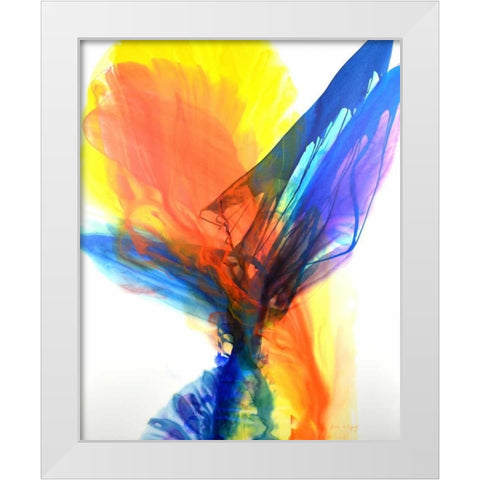 New Beginnings White Modern Wood Framed Art Print by Segrest, Jane