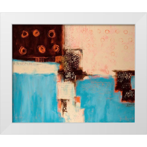 Need A Stamp White Modern Wood Framed Art Print by Segrest, Jane