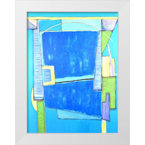Land Plan - Winter White Modern Wood Framed Art Print by Segrest, Jane