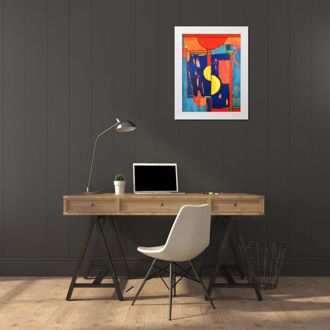 Land Plan - Summer White Modern Wood Framed Art Print by Segrest, Jane
