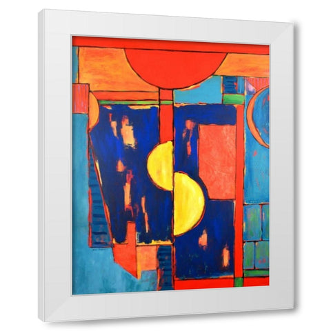 Land Plan - Summer White Modern Wood Framed Art Print by Segrest, Jane